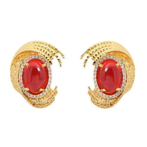 Courtly Geometric Gem Earrings - Zafari Studio Jewelry